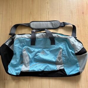 adidas ボストンバッグ 水色 グレー 黒 スポーツバッグ