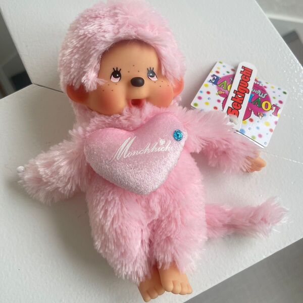 LOVE LOVE ピンク モンチッチ ぬいぐるみ
