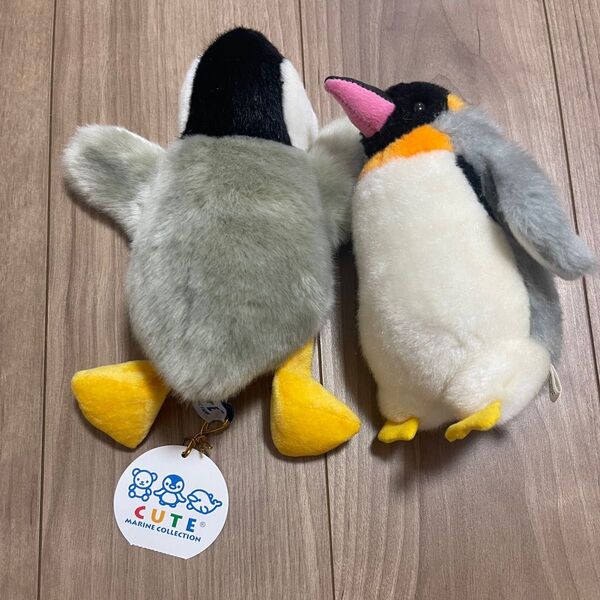 キュートCUTE ペンギンパペットぬいぐるみ 2点