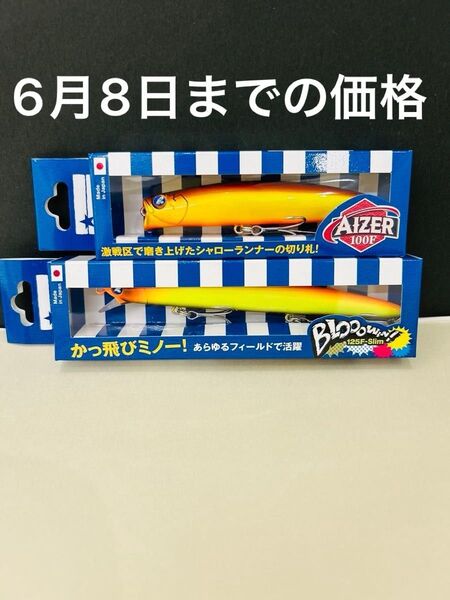 ①ブルーブルー アイザー100f ブローウィン125f-slim 応募券付