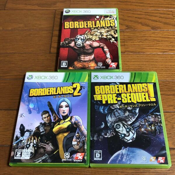 XBOX360 ボーダーランズ 1 & 2 & プリシークエル シリーズ 3本 セット Borderlands
