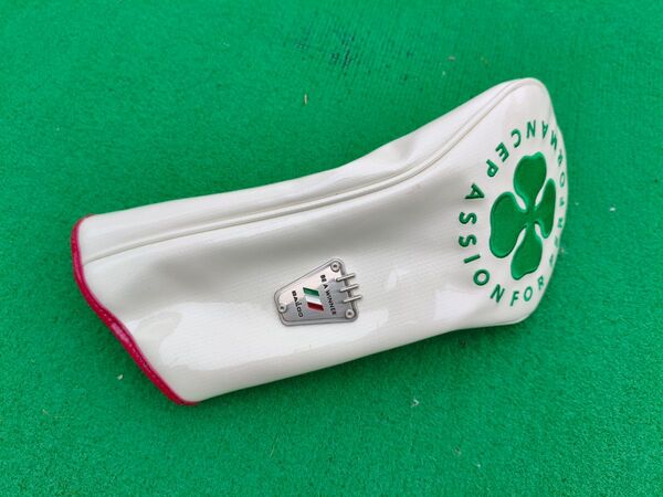 BALDO ヘッドカバー ドライバー用 白×レッド 四つ葉のクローバー ゴルフ