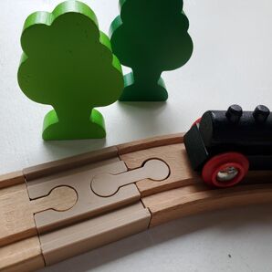 BRIO(ブリオ)レール対応 凹凹 連結パーツ 2個