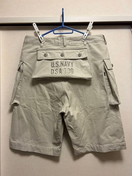 AVIREX アヴィレックス XL カーゴパンツ U.S.NAVY DSA700 ハーフパンツ ミリタリー メンズ 短パン