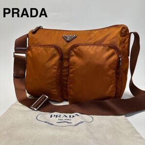 r14 プラダ 三角ロゴ ナイロン レザー ショルダーバッグ メッセンジャー PRADA クロスボディ