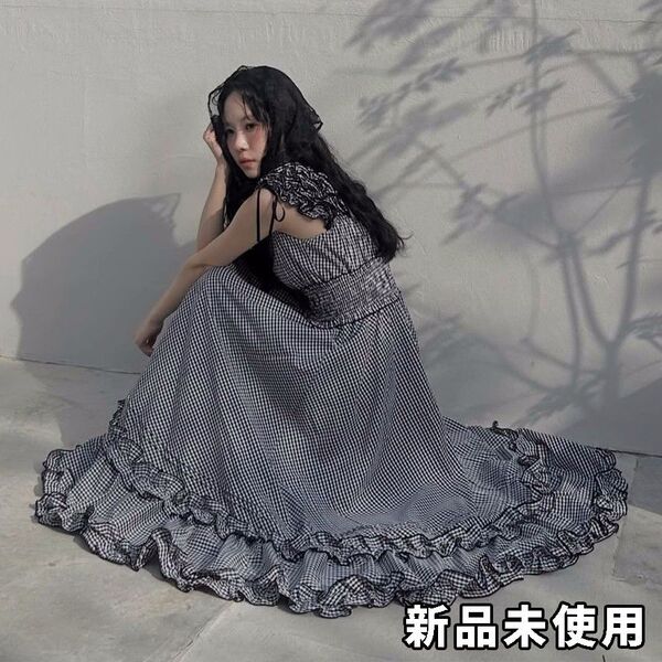 アンミール An MILLE ボリュームフリルキャミOP ワンピース ブラック