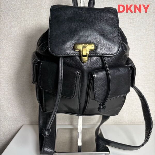 【美品】90s DKNY ダナキャラン リュック バックパック リュックサック バックパック レザー