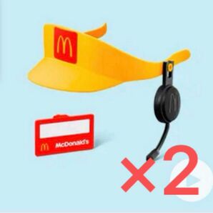 新品 なりきりマクドナルド ハッピーセット サンバイザー×2 マックアドベンチャー マック