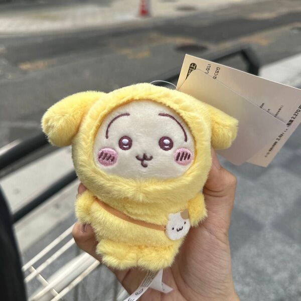 ちいかわ サンリオコラボ マスコットホルダー うさぎ×ポムポムプリン