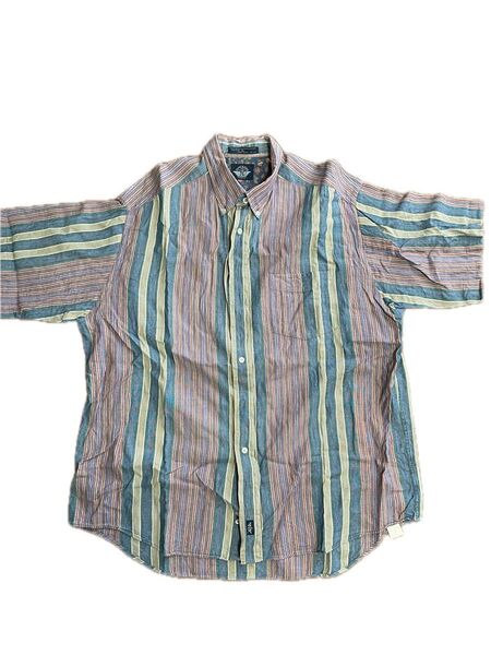 DOCKERS ストライプシャツ マルチカラー メンズ 古着 柄シャツ