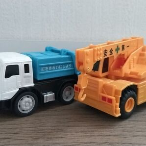 ミニカー ゴミ収集車&クレーン車