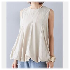 ★新品 裾バルーントップス/エクリュ frene