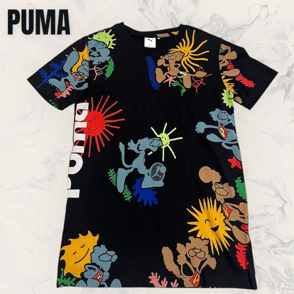 【PUMA】アドベンチャープラネット ロゴ入り グラフィックTシャツ