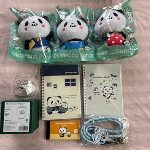 お買いものパンダ ぬいぐるみ 東急ハンズコラボグラス リングノート メモ帳 スマホストラップ 未使用