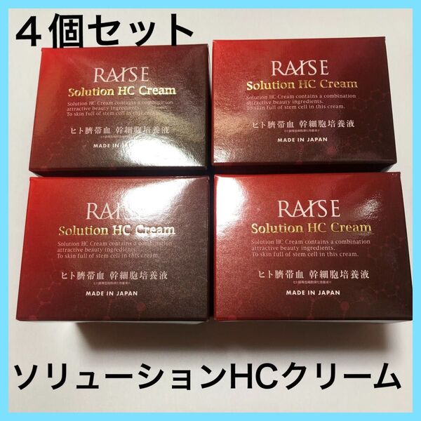 新品×4つ☆レイズ ソリューションHCクリーム 生ヒト臍帯血 ヒト幹細胞培養液