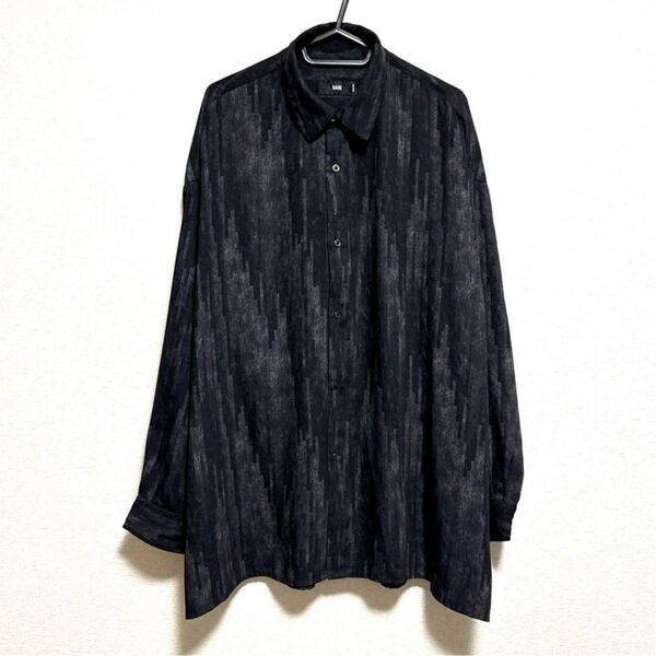 HARE ハレ 長袖シャツ 総柄シャツ ブラック M