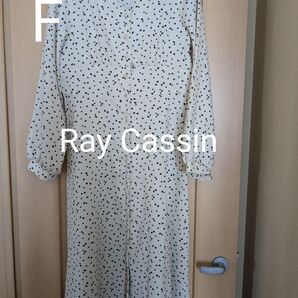 【Ray Cassin】長袖ロングワンピース F ホワイト