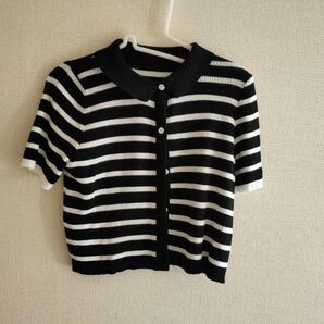 ボーダーカーディガン
