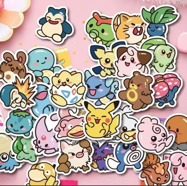ポケモン ポケットモンスター 防水 かわいい ステッカー 50枚セット