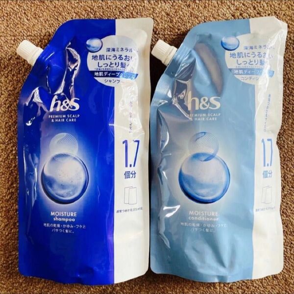 エイチアンドエス h&s モイスチャー シャンプー&コンディショナー 詰め替え 各550ml