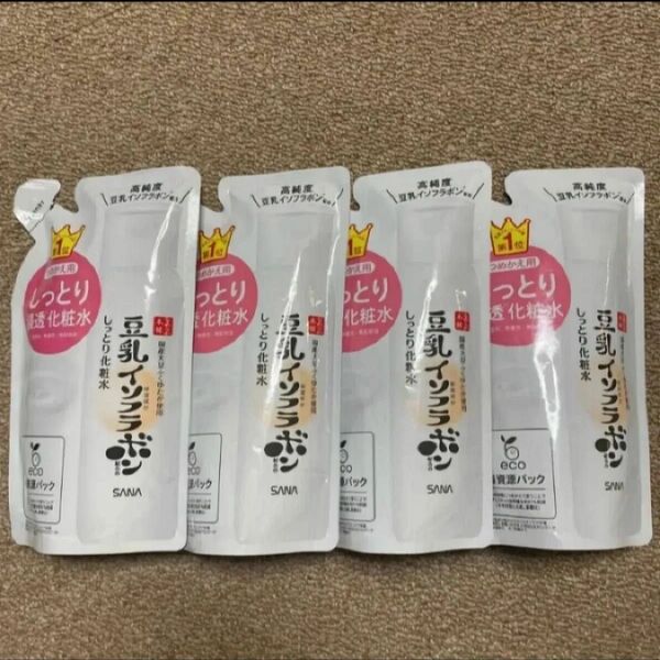 サナ なめらか本舗 豆乳イソフラボン しっとり化粧水 NC (つめかえ用)180ml×4