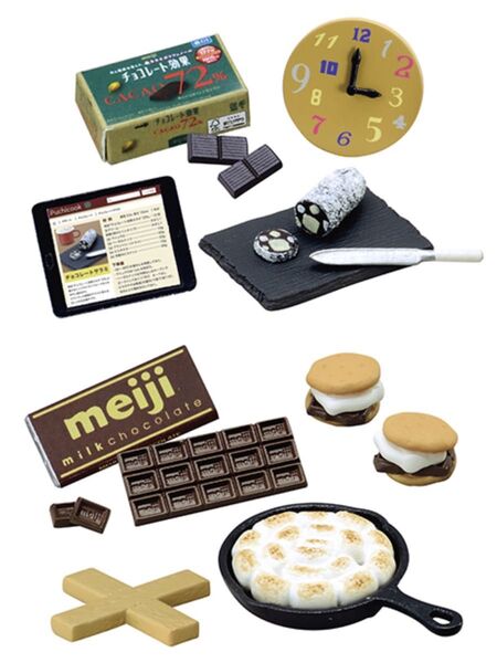 ②⑤ リーメント 明治のチョコで至福のおうち時間 2種類 未開封 (板チョコ 時計 タブレット ミニチュア ぷちサンプル
