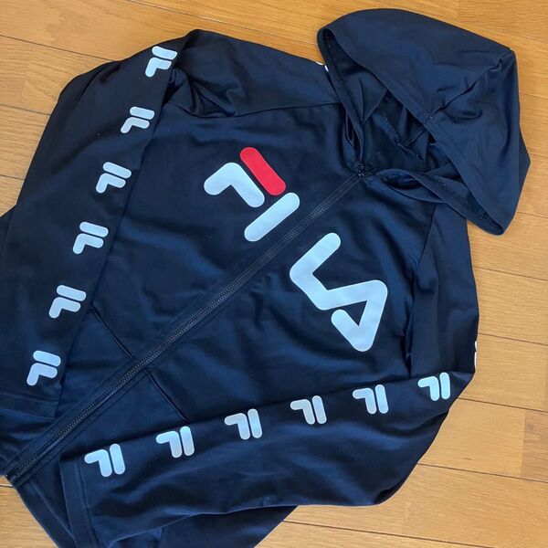 子供服 キッズ ラッシュガード 150cm プール 小学生 フィラ FILA 夏 海 ブラック