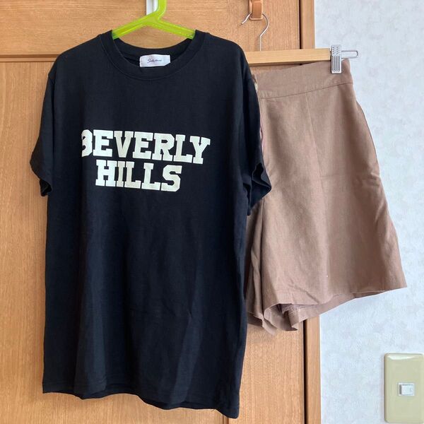 レディース 上下セット アンティローザ Shelly island tシャツ ショートパンツ リネン 夏服 夏物