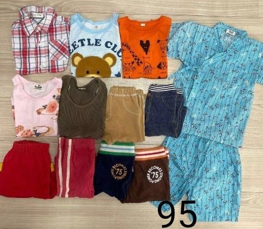 12点セット ハーフパンツ 半袖Tシャツ 長袖Tシャツ タンクトップ 甚平 95cm