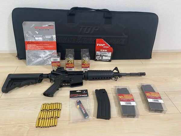 (美品)TOP M4 カービン EBB ライブカート式電動ガン
