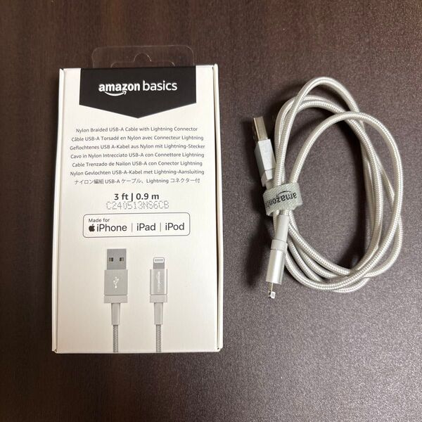 Amazonベーシック ライトニングケーブル Apple MFi認証 0.9m Lightning