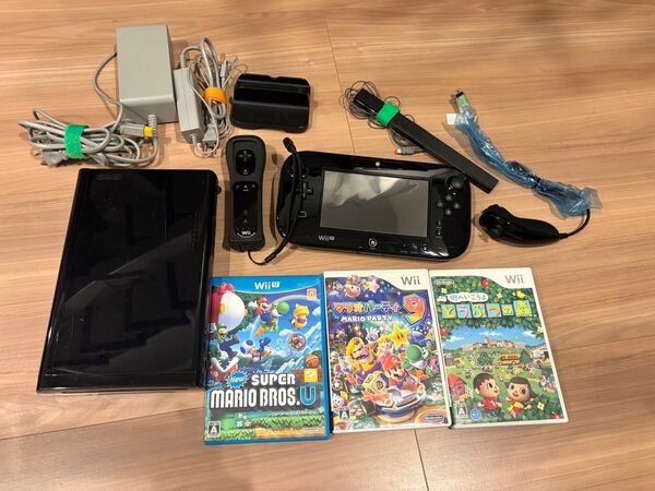 Wii U 本体 コントローラー ゲームソフト3本 その他付属品