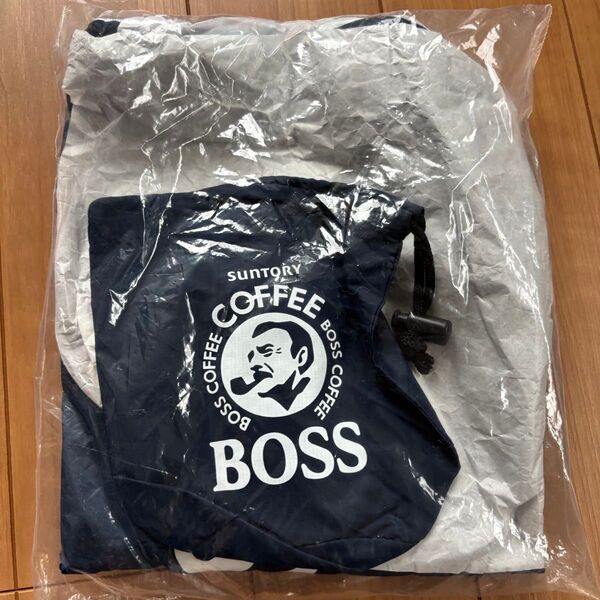 新品未使用 非売品 レア サントリー BOSS オリジナル パッカブルボストンバッグ ネイビー 懸賞当選品 缶コーヒー