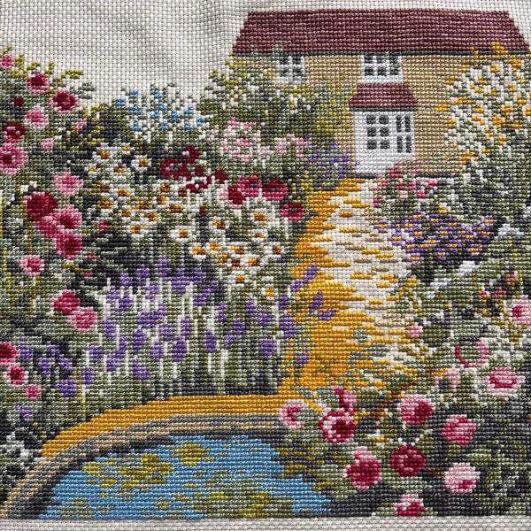 クロスステッチ完成品 風景画