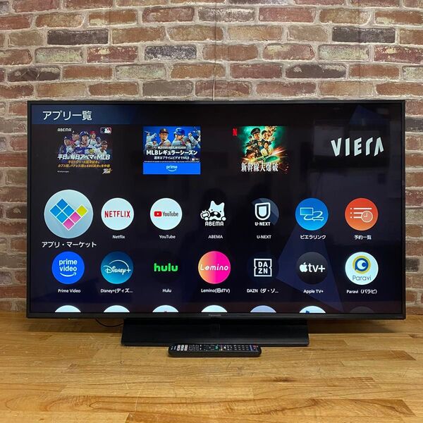 パナソニック 49インチ 4Kダブルチューナー内蔵 液晶テレビ スマートビエラ TH-49HX850 動画アプリ搭載 2020年製