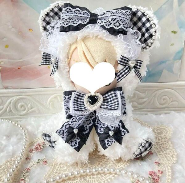 おすわり着ぐるみ 16cm ハンドメイド くま ぬい服 ぬいぐるみ