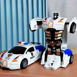 ポリス 変身 ロボット 変形可能なスポーツカー パトカー子供 誕生日 即日発送 即購入可能