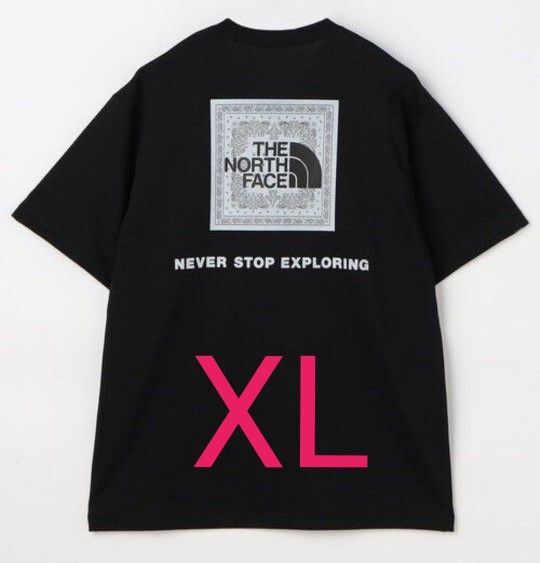THE NORTH FACE ノースフェイス バンダナ スクエア ロゴ Tシャツ XLサイズ