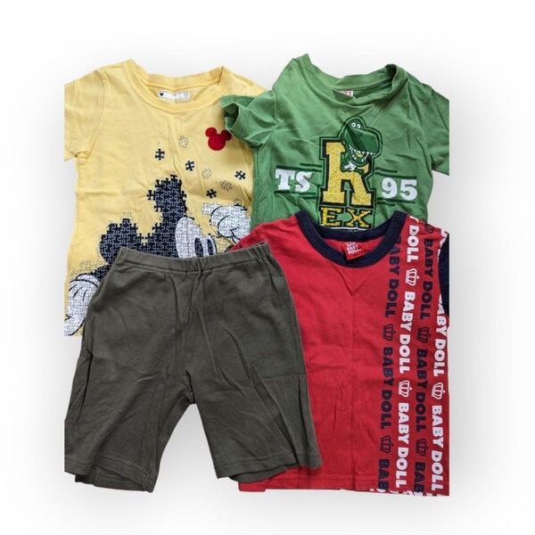 キッズ服 4点セット Tシャツ ハーフパンツ まとめ売り 子供服 100 ベルメゾン ユニクロ ベビードール