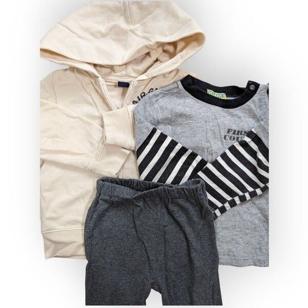 子供服 3点セット GAP パーカー ロンT ハーフパンツ 95 ベビー
