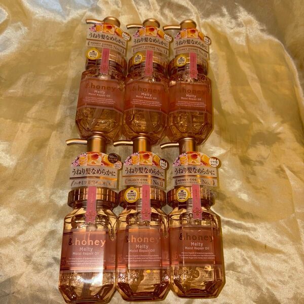 アンドハニー メルティモイストリペア ヘアオイル シャワーローズハニーの香り100ml×6個セット
