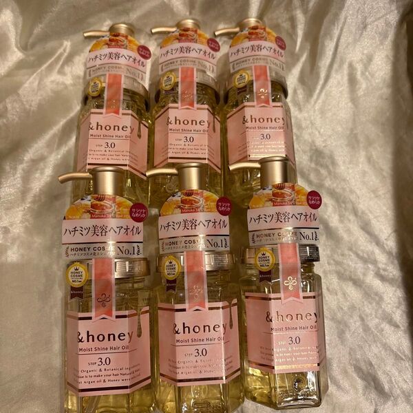 アンドハニー モイストシャイン ヘアオイル フェアリーローズハニーの香り100ml×6個セット
