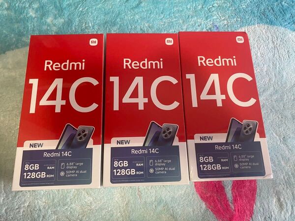 新品未開封 Redmi 14C 6.88インチ メモリー4GB ストレージ128GB Sage Green 3台