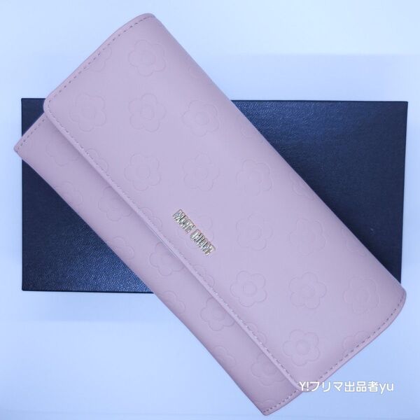 新品 未使用 MARY QUANT マリークワント かぶせ 長財布 ピンク 花柄 デイジー マリクワ
