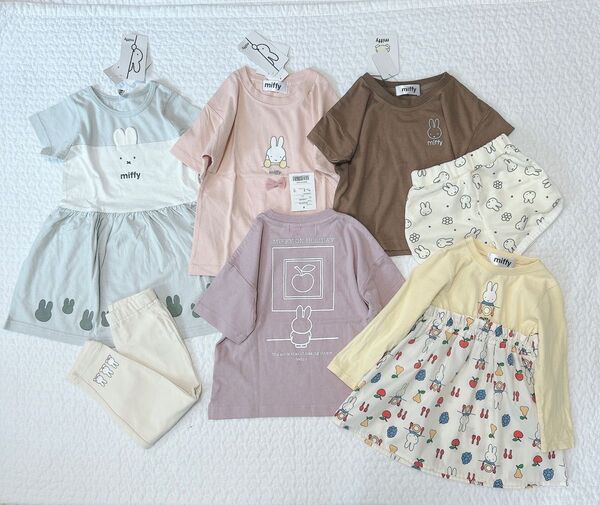 ミッフィ ワンピース tシャツ レギンス 90 100 110 テータテート ママラク フタフタ 韓国子供服 しまむら コトリ