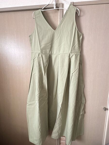 新品 merlot ライトツイルタックジャンスカ ジャンパースカート ノースリーブ ワンピース