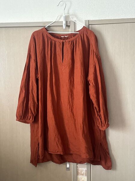 SM2 slow linen ギャザーチュニック スローリネン チュニック ブラウス リネン 麻