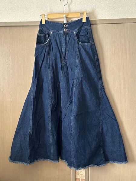 Samansa Mos2 blue デニム スカート サマンサモスモスブルー ロングスカート