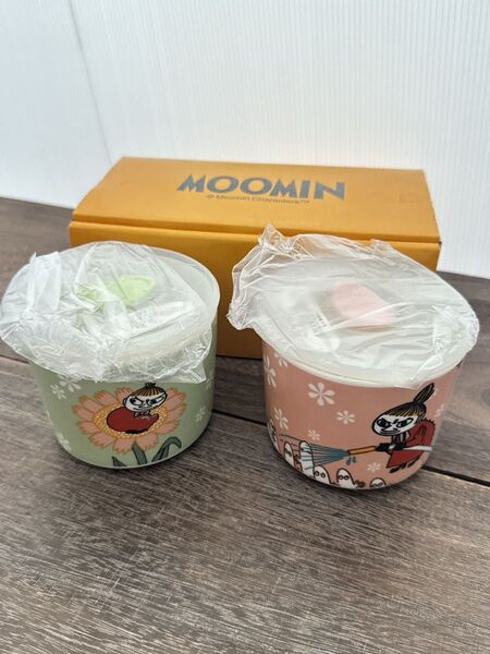 未使用 ムーミン レンジストッカー 保存容器 タッパーウェア リトルミイ ミイ スナフキン レンジ