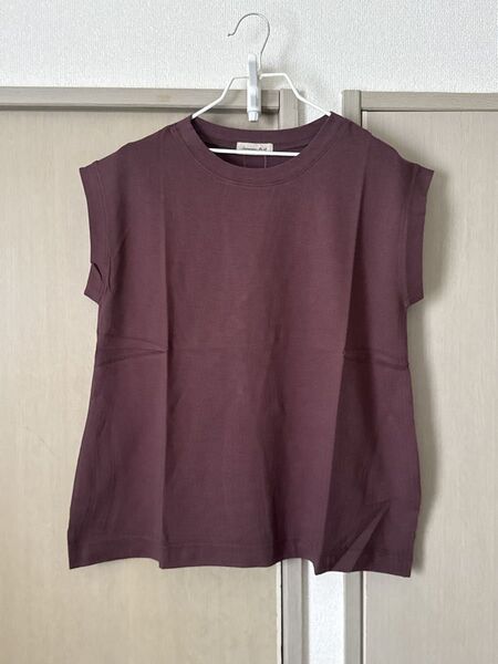 新品 Samansa Mos2 USAコットン OE天竺ノースリーブTee コットン トップス ノースリーブ カットソー Tシャツ
